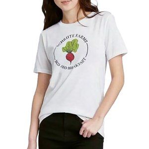 THE OFFICE Shrute Farms "Bed & Breakfast" White T-Shirt - Womens XS, S, M, L, XL